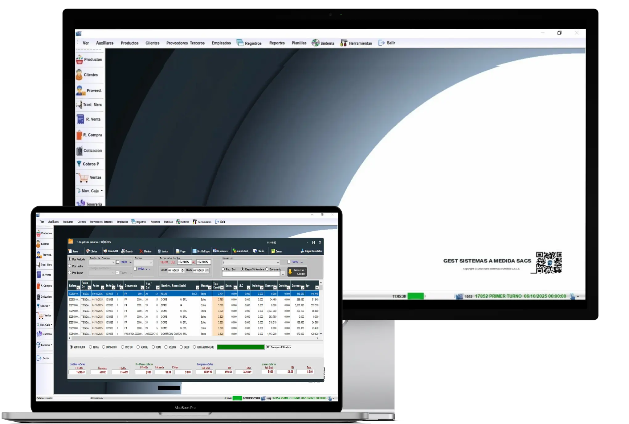 Sistema ERP Gest Sistemas en múltiples dispositivos
